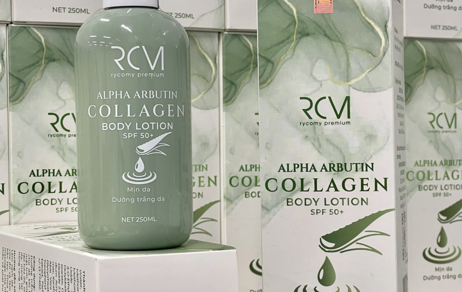 RYCOMY Sữa Dưỡng Trắng Da Chống Nắng Toàn Thân Alpha Arbutin Collagen Body Lotion SPF50+ 250ml