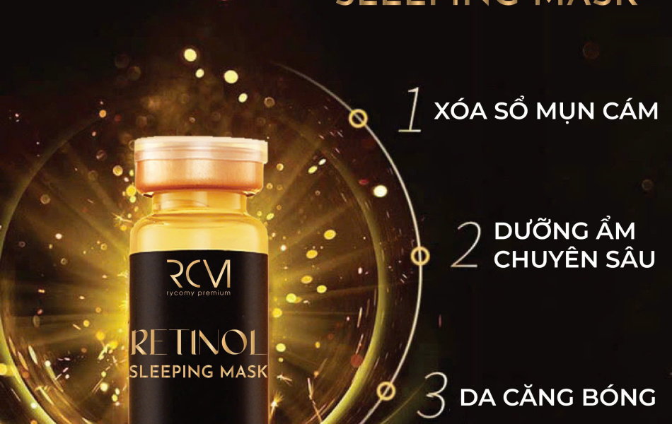 RYCOMY Mặt Nạ Ngủ Retinol Sleeping Mask 8mlx5pcs